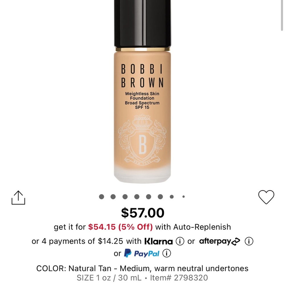 Bobbi Brown weightless skin foundation